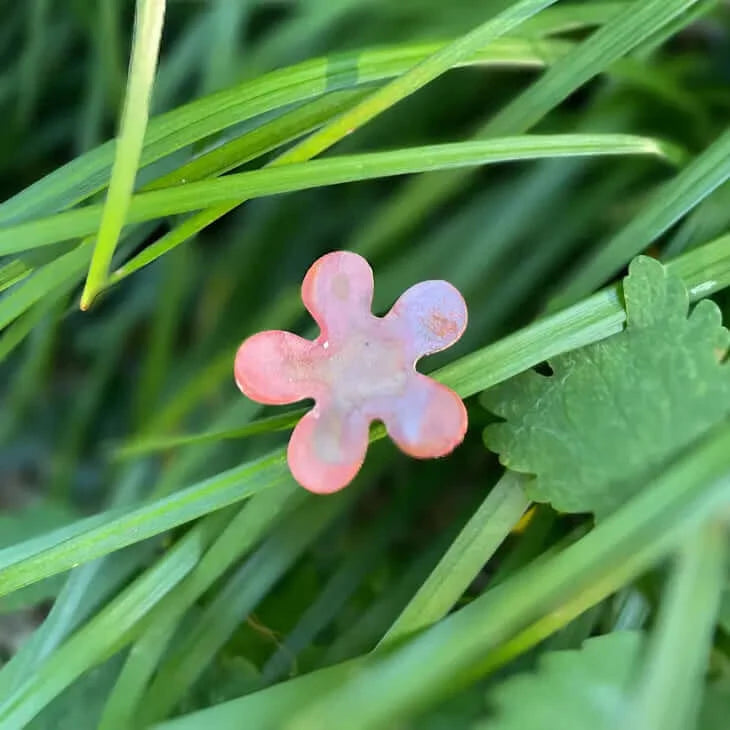 Mini copper flower closeup