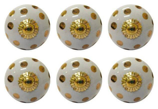 Gold Metallic Dot Cabinet knobs