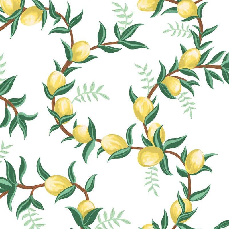 Lemon Swirl Wallpaper Design